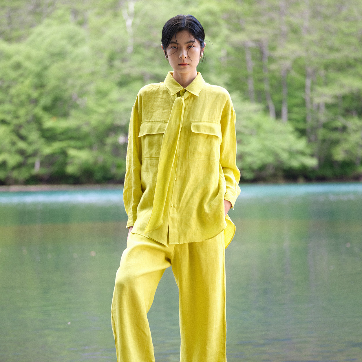 ブラウス<エレン>+パンツ<アニー> 上下セット